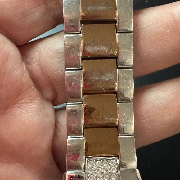 GUESS Women’s Two-Tone Crystal Accent Watch – U13586L2 - Picture 4 of 9